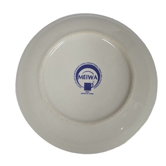 Vintage Christmas Meiwa Snowman Bowl 8" Ceramic Holiday Dinnerware - Picture 4 of 6